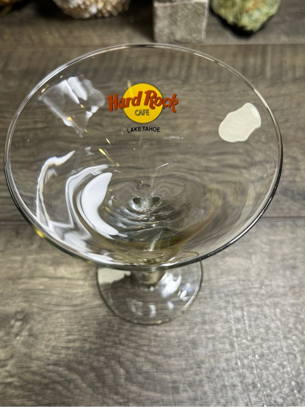 Hard Rock Cafe Lake Tahoe Double Stemmed Martini Glass